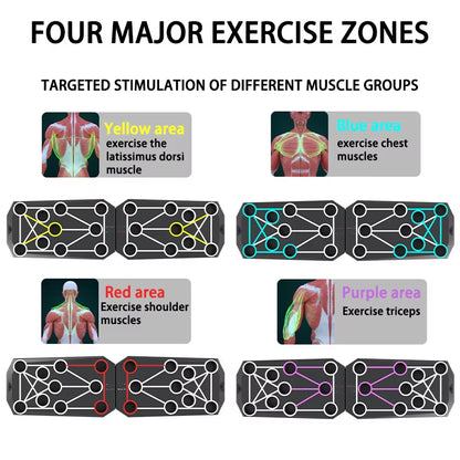 pushZone™ | 9-in-1 Ultimate Push Up Board 